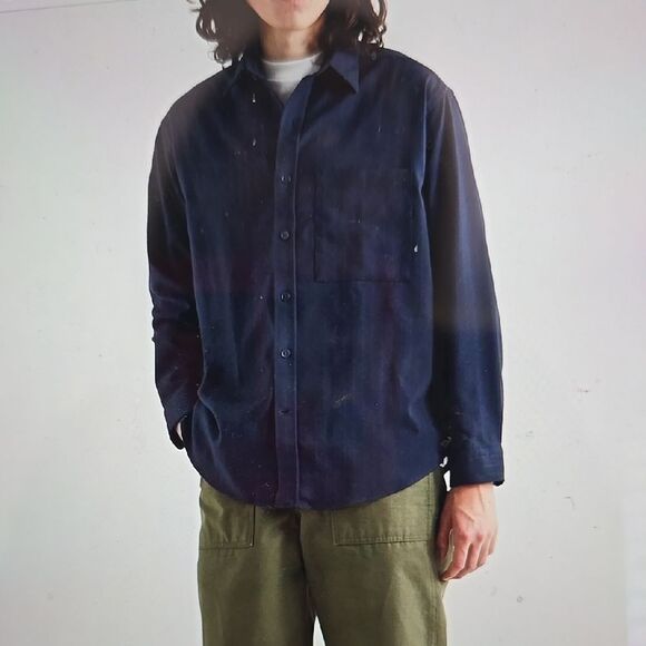 NN07 No NationalityBlue Casual Button Down Shirt with Relaxed Fit L - Picture 4 of 13